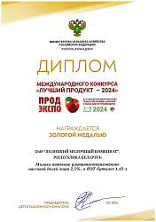 Диплом международного конкурса "Лучший продукт - 2024".